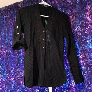 Express Design Studio Black button up blouse